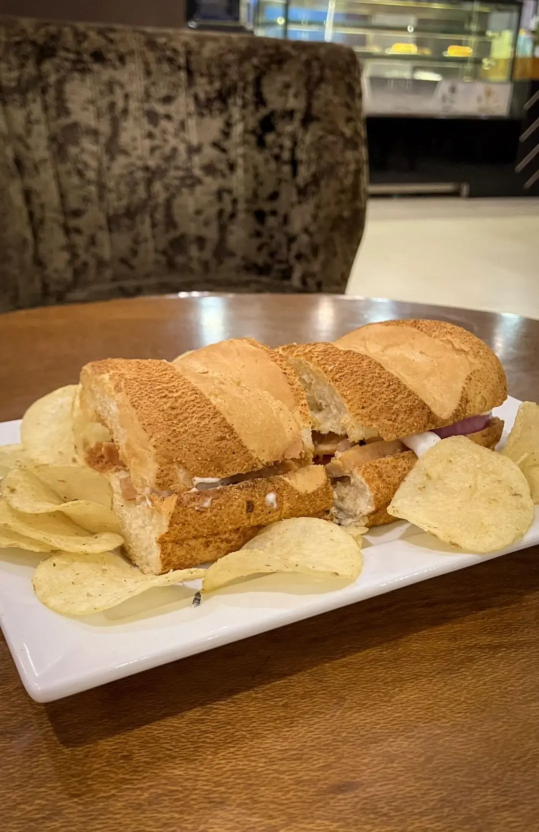 Tandoori chicken sandwich at Cafe Coffee Day