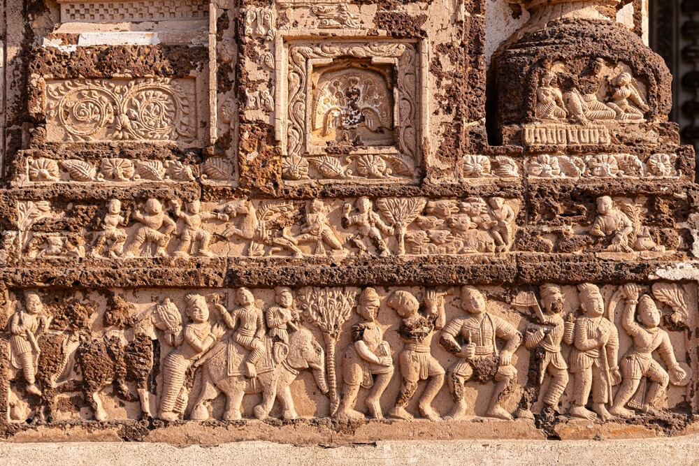 Terracotta decoration in Temples