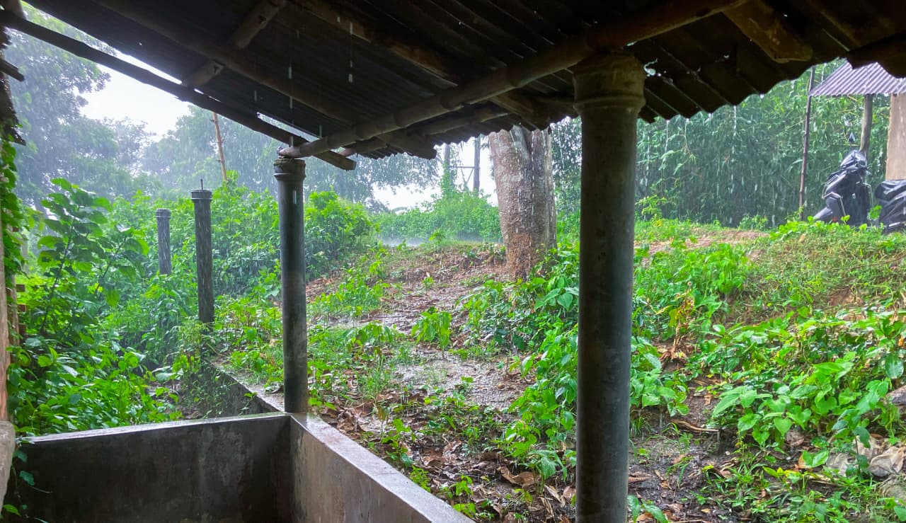 Shelter during rain