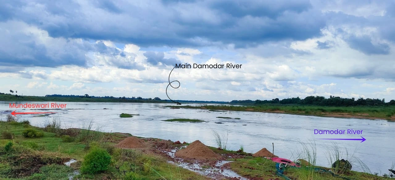 Damodar and Mundeswari river bifurcating point Damodar and Mundeswari river bifurcating point